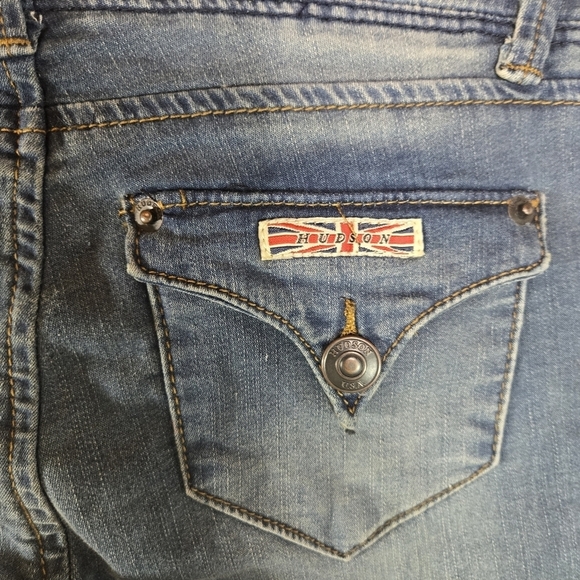 Hudson girls pull on button flap pocket jeans - Picture 6 of 7